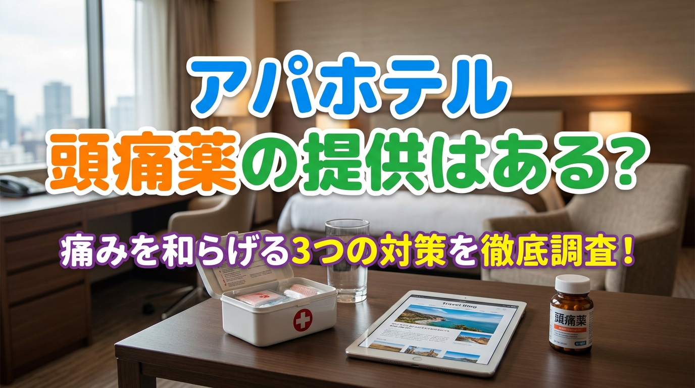 アパホテル 頭痛薬の提供はある？痛みを和らげる3つの対策を徹底調査！
