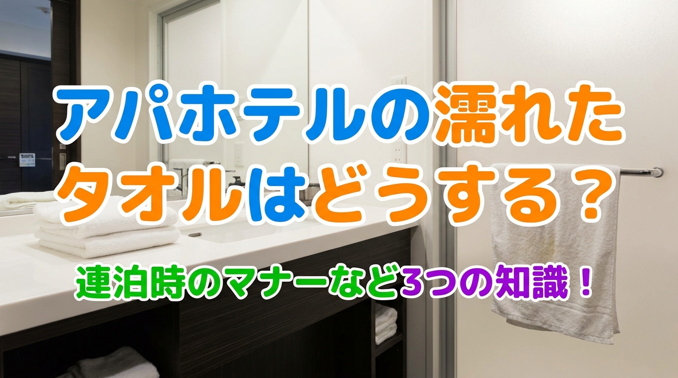 アパホテルの濡れたタオルはどうする？連泊時のマナーなど3つの知識！