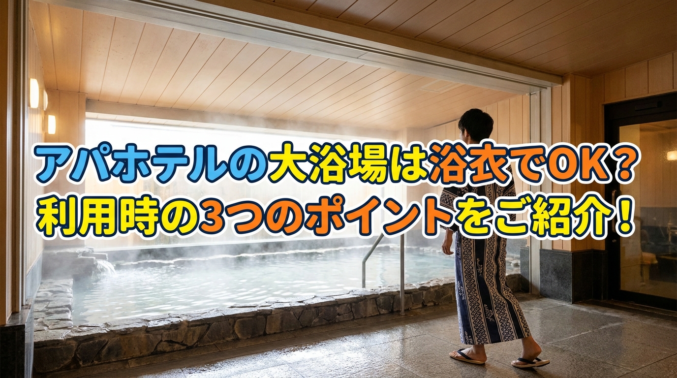 アパホテルの大浴場は浴衣でOK？利用時の3つのポイントをご紹介！