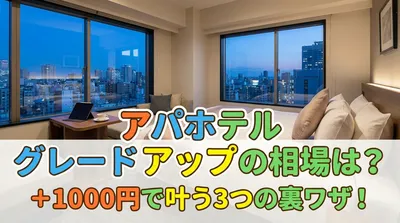 アパホテル グレードアップの相場は？＋1000円で叶う3つの裏ワザ！