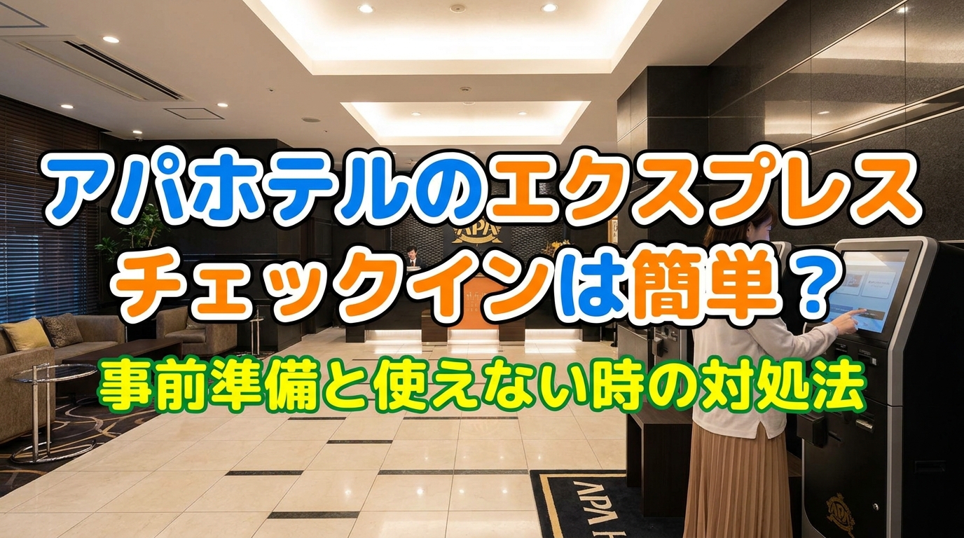 アパホテルのエクスプレスチェックインは簡単?事前準備と使えない時の対処法