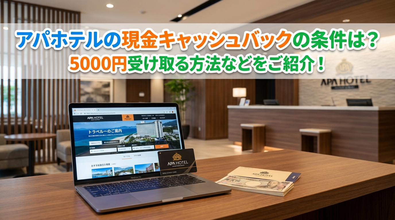 アパホテルの現金キャッシュバックの条件は？5000円受け取る方法などをご紹介！