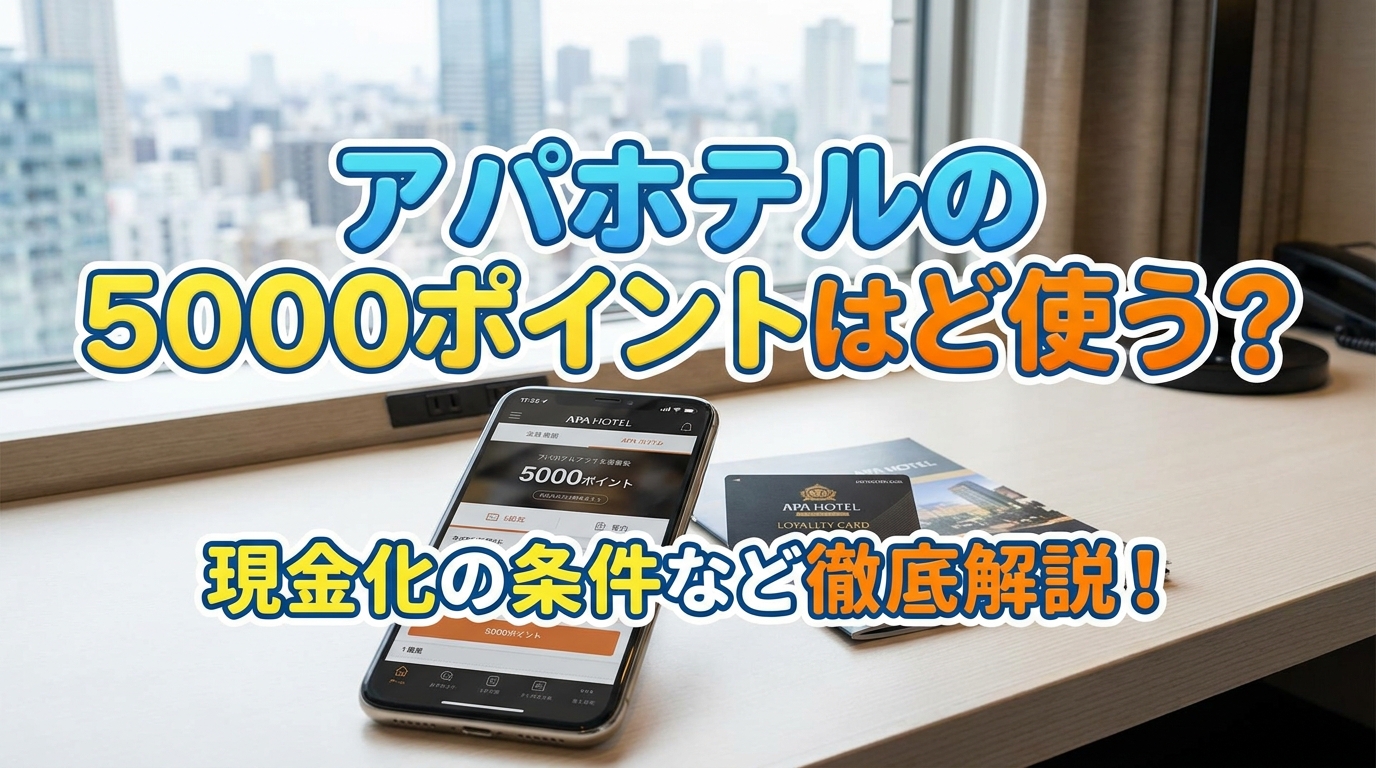 アパホテルの5000ポイントはどう使う？現金化の条件など徹底解説！