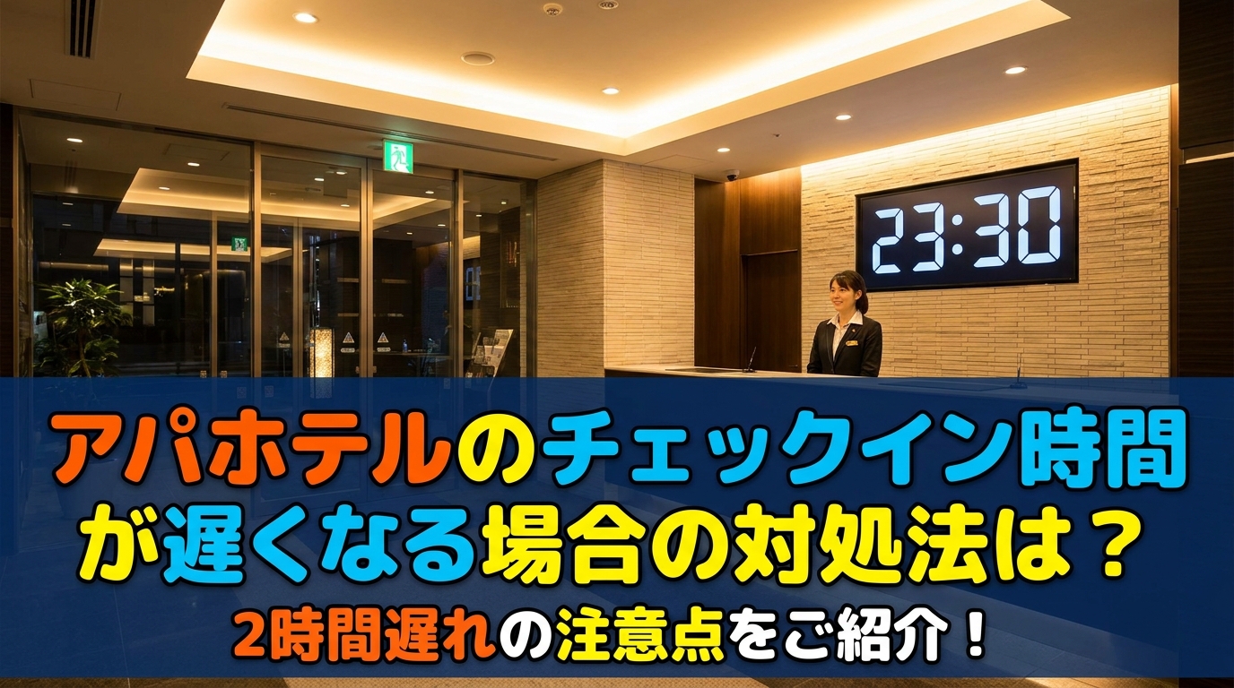 アパホテルのチェックイン時間が遅くなる場合の対処法は？2時間遅れの注意点をご紹介！