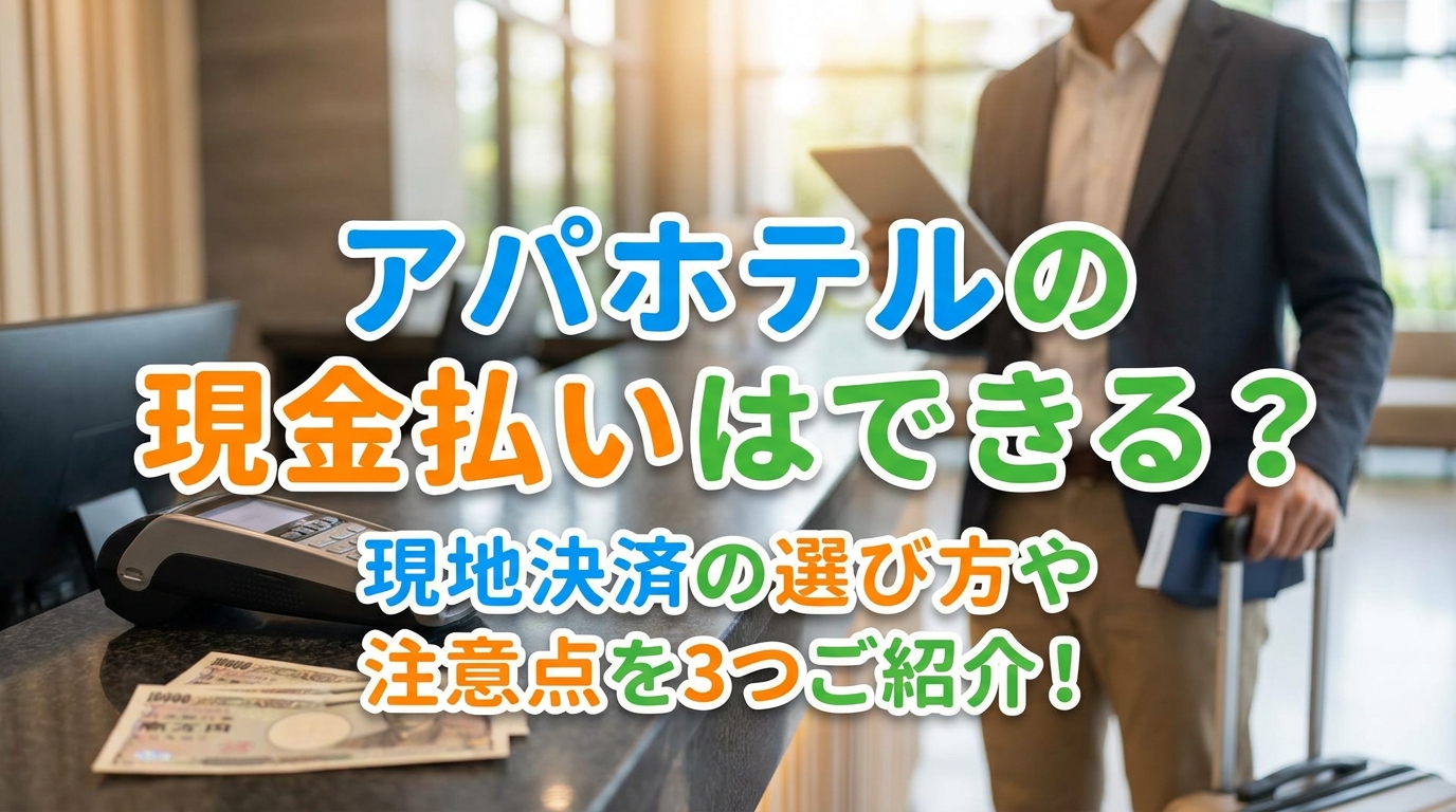 アパホテルの現金払いはできる?現地決済の選び方や注意点を3つご紹介!