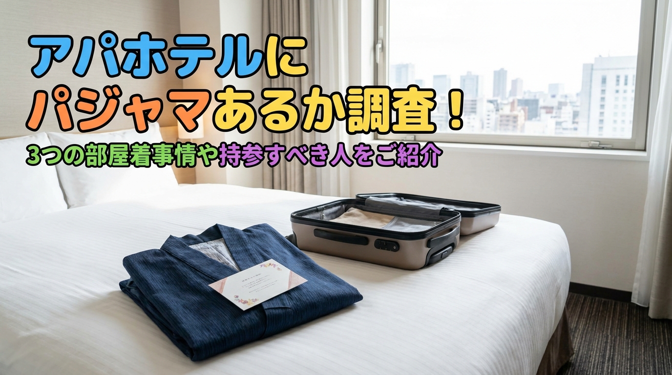 アパホテルにパジャマあるか調査！3つの部屋着事情や持参すべき人をご紹介