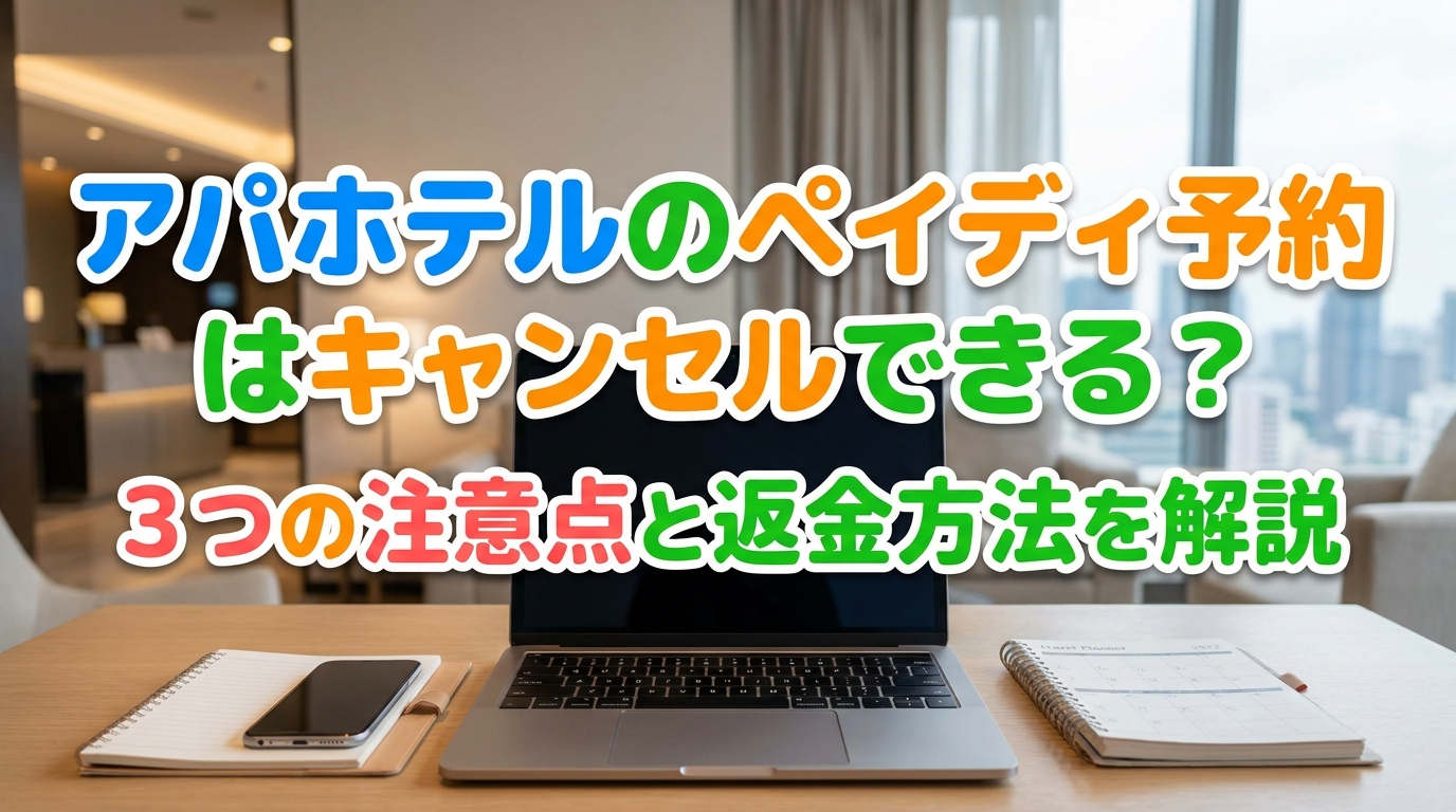アパホテルのペイディ予約はキャンセルできる？3つの注意点と返金方法を解説