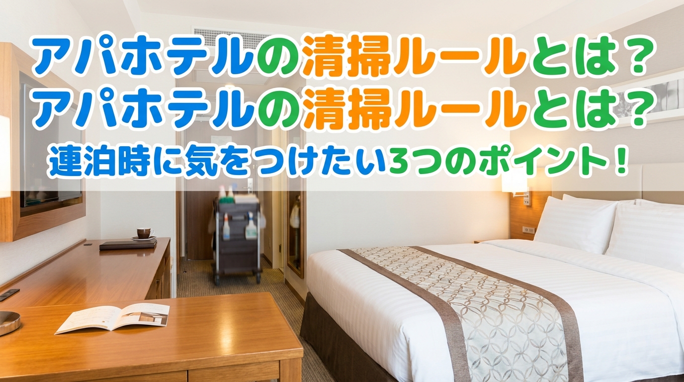 アパホテルの清掃ルールとは?連泊時に気をつけたい3つのポイント!