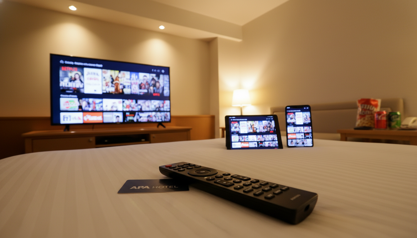 アパホテルのテレビでネトフリは見れる？客室の設備によって変わります