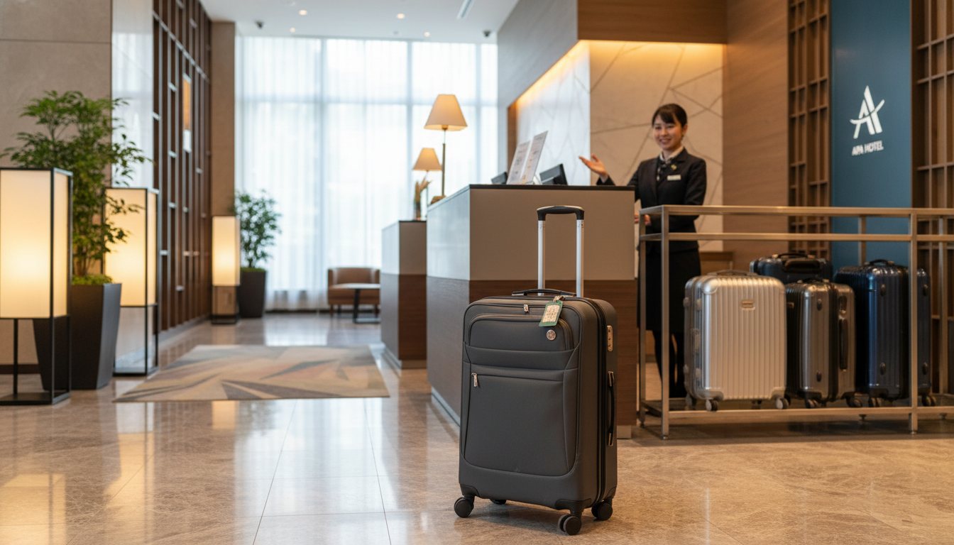 アパホテルではチェックイン前の荷物預かりを無料で利用できます