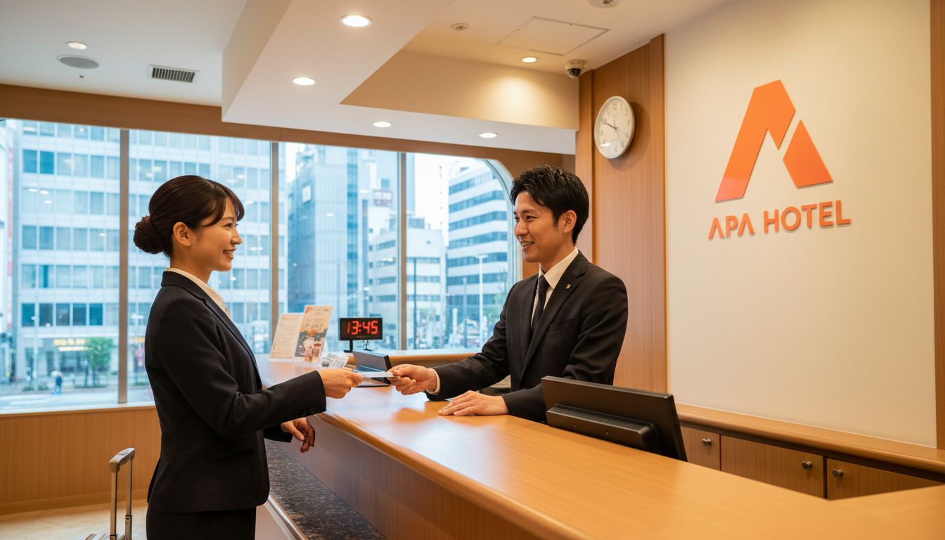 アパホテルは事前の連絡と追加料金で早めの入室が可能です