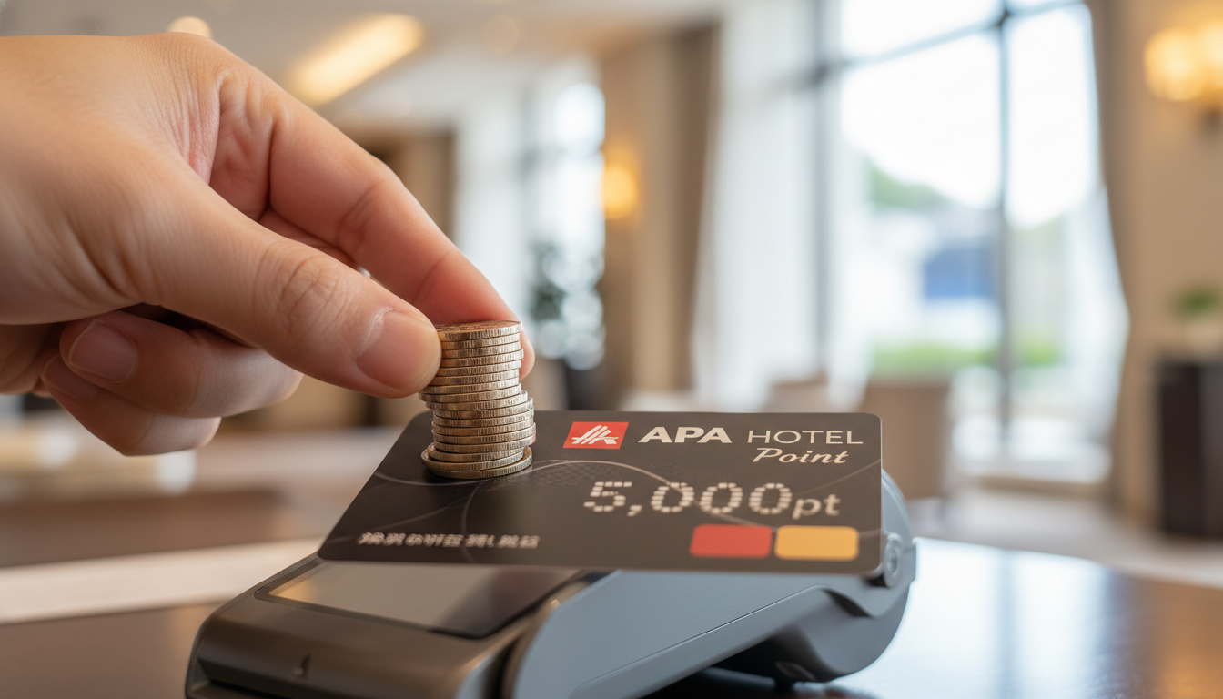 アパホテルのポイントは5,000ptで5,000円の現金と交換できます