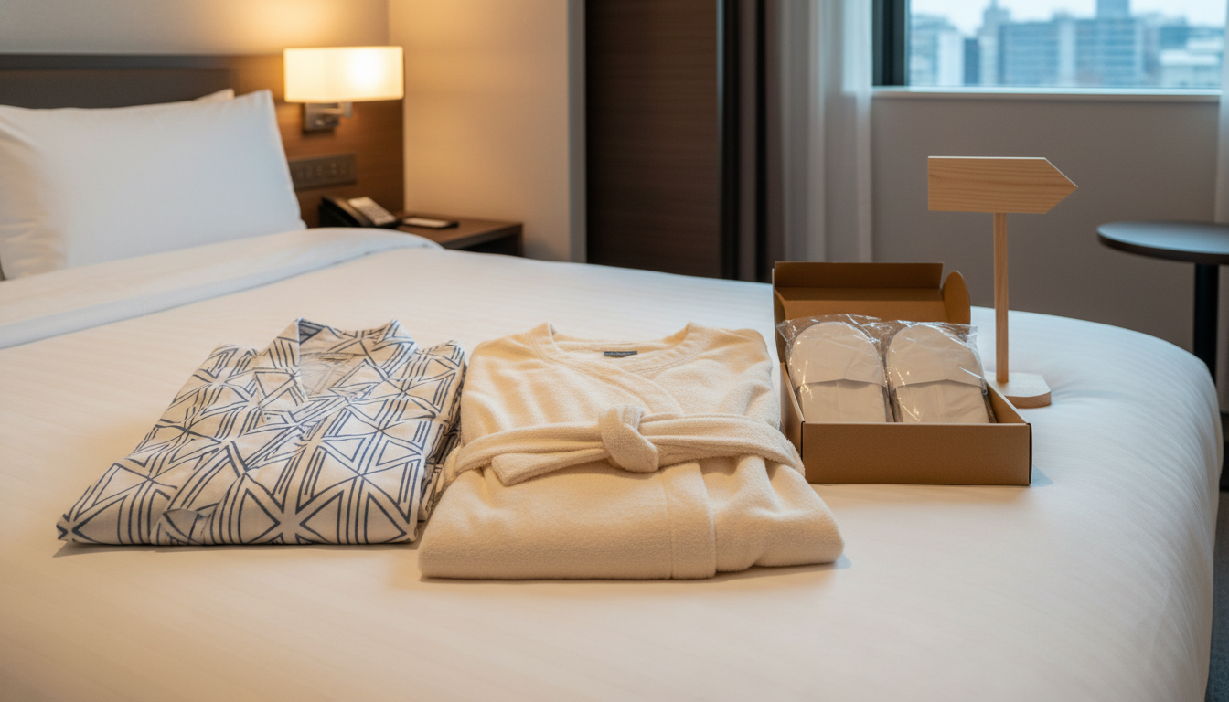 アパホテルの部屋着は浴衣やナイトガウンが全室に完備!