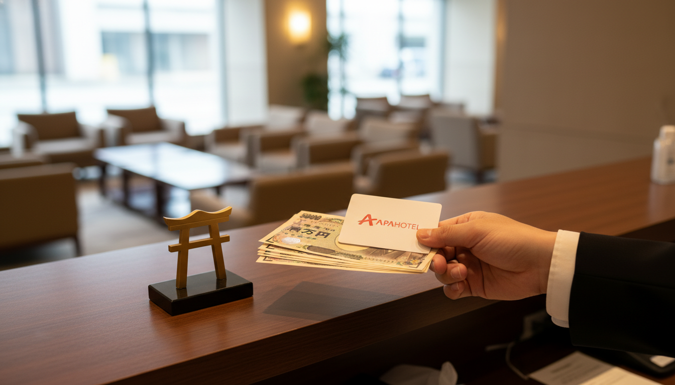 アパポイントが5,000ポイント貯まるとフロントで5,000円が受け取れます