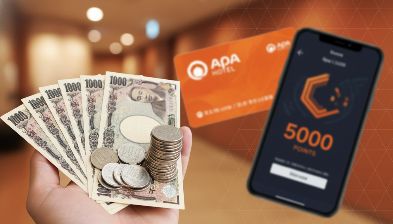 アパホテルの5000ポイントは5,000円の現金として受け取れます！