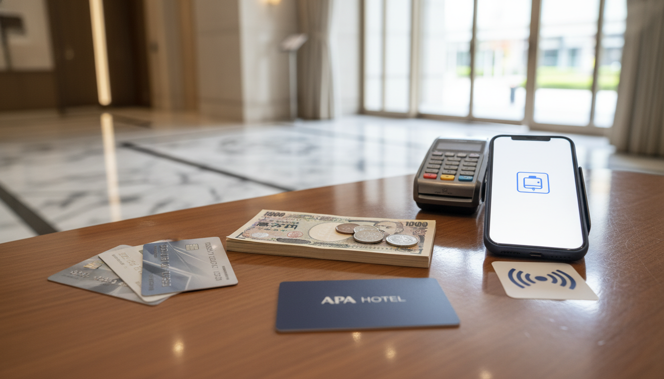 アパホテルの現地払いの支払い方法は現金を含む複数の決済が可能です